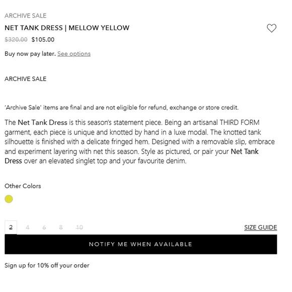 Third Form Net Mesh Tank‎ Layered Dress US 4 Statement Street LA - Picture 2 of 6